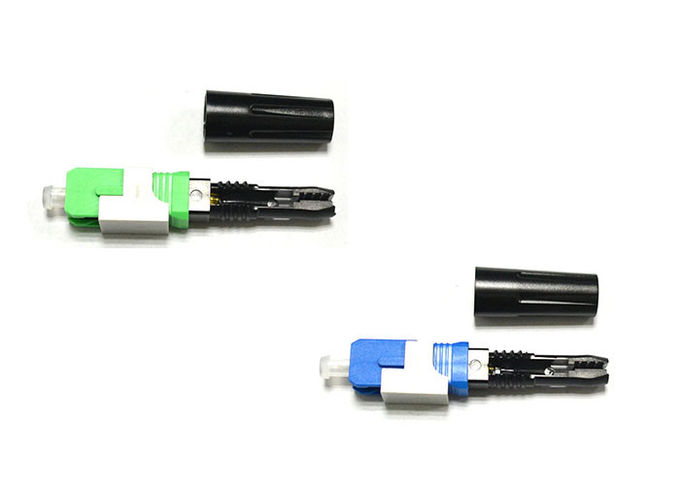 조가비/나사 광섬유 FTTH 하락 케이블을 위한 빠른 연결관 녹색 55mm