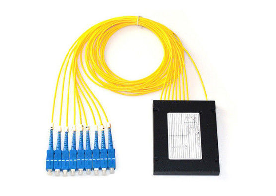 중국 2.0mm SC/UPC 연결관을 가진 1 x 8 광섬유 PLC 쪼개는 도구 넓은 작동 파장 협력 업체