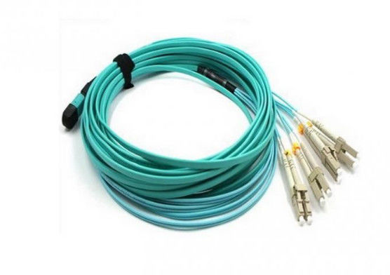 중국 OM3 8 핵심 단일 모드 섬유 접속 코드, 10g PVC 칼집 단순한 접속 코드 협력 업체