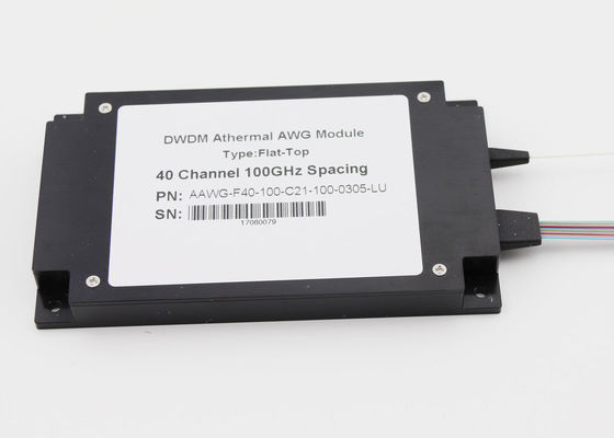 중국 5G 정면 운반/Datacenter를 위한 최대 IL 5.0dB DWDM Mux Demux 40Ch AAWG 아BS 상자 협력 업체