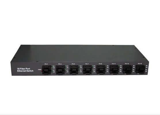 중국 Vlan Mac 16 항구 이더네트 스위치, 10/100 기초 - 20KM - 100KM 이더네트 네트워크 스위치에 Fx 협력 업체