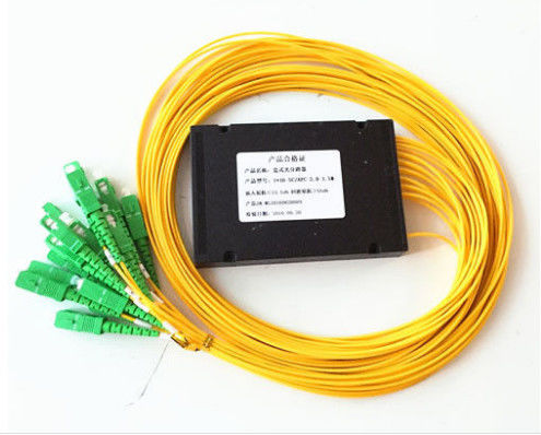 노란 Plc 광학적인 쪼개는 도구, LSZH 광섬유 FTTX 체계를 위한 1x16 Plc 쪼개는 도구 재킷 협력 업체