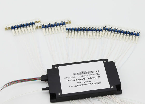 5G 정면 운반/Datacenter를 위한 최대 IL 5.0dB DWDM Mux Demux 40Ch AAWG 아BS 상자 협력 업체